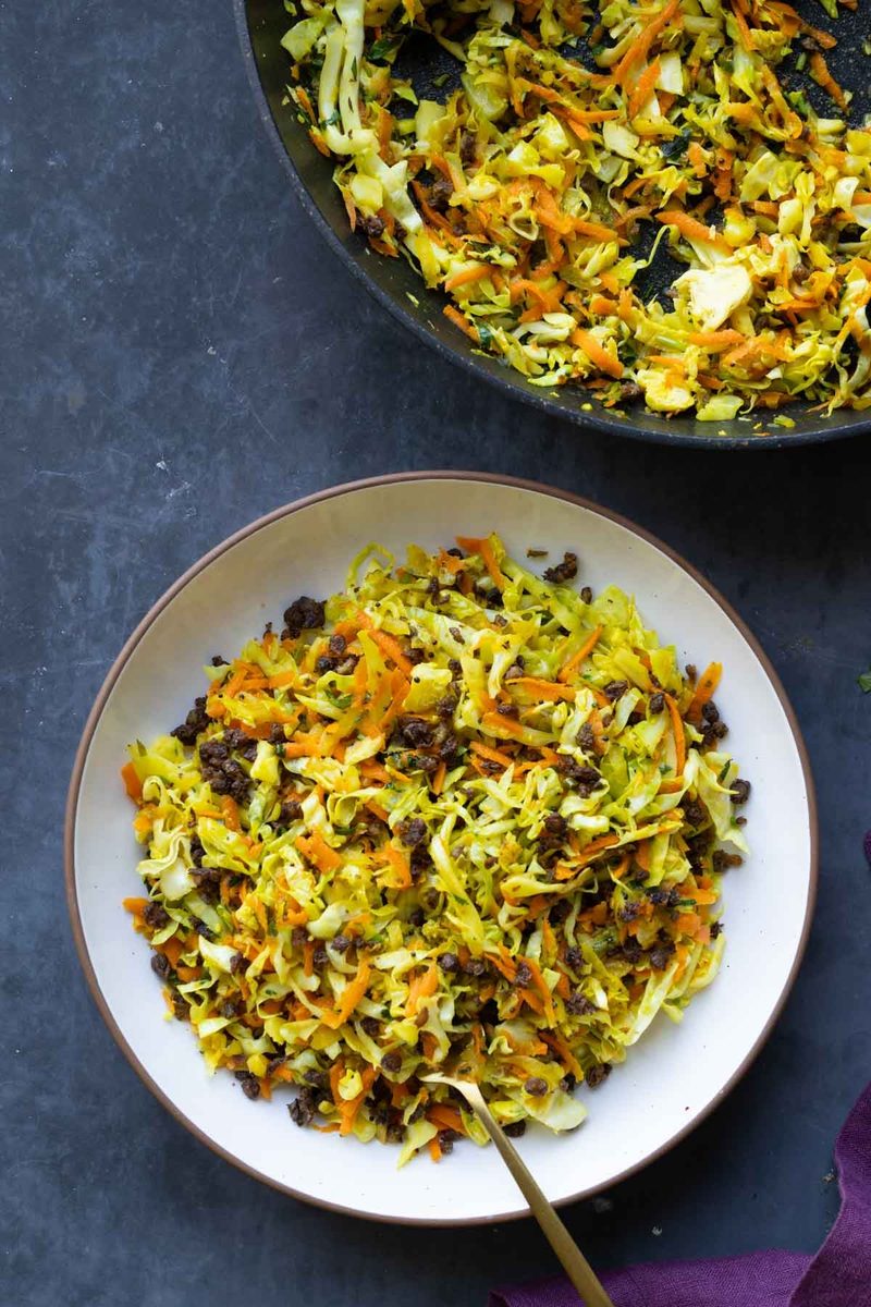 Sambharo (Indian Spiced Cabbage Salad)