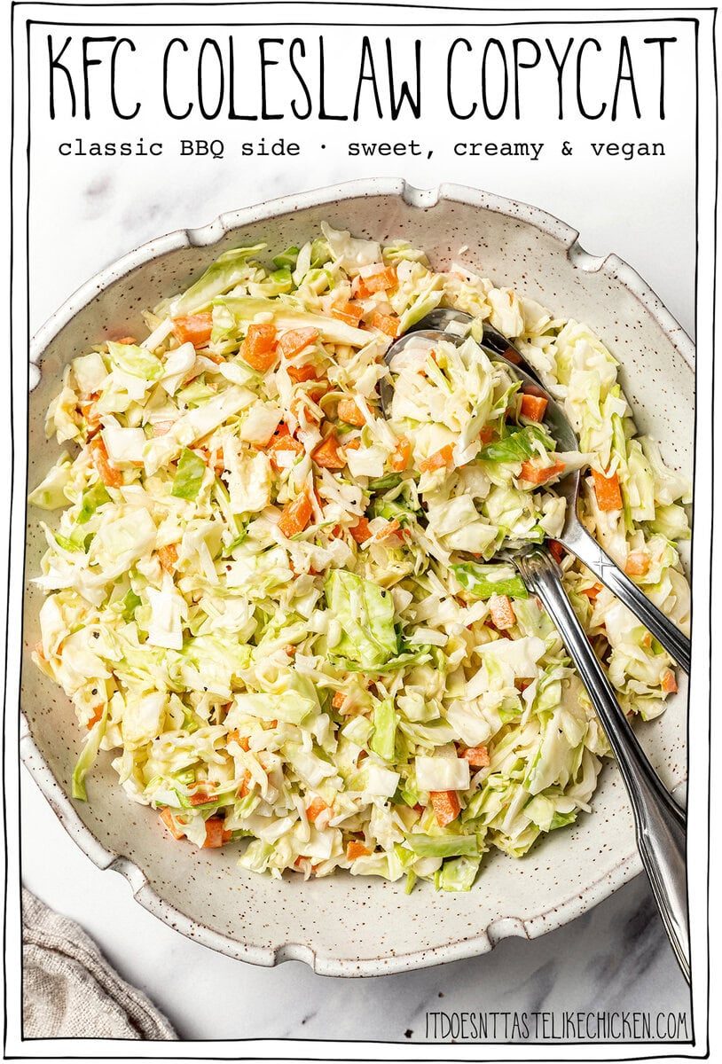KFC Coleslaw Copycat (Sweet, Creamy & Vegan!)