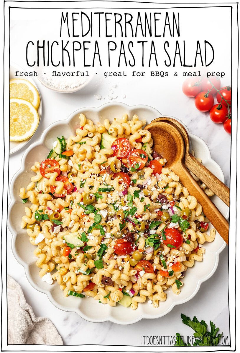 Mediterranean Chickpea Pasta Salad (Easy & Fresh!)