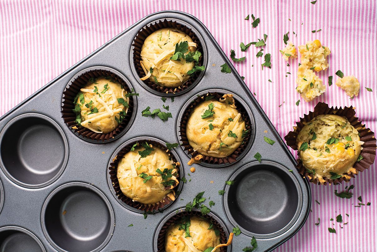 ‘Easy Peasy Vegan Cheesy’ Courgette Muffins