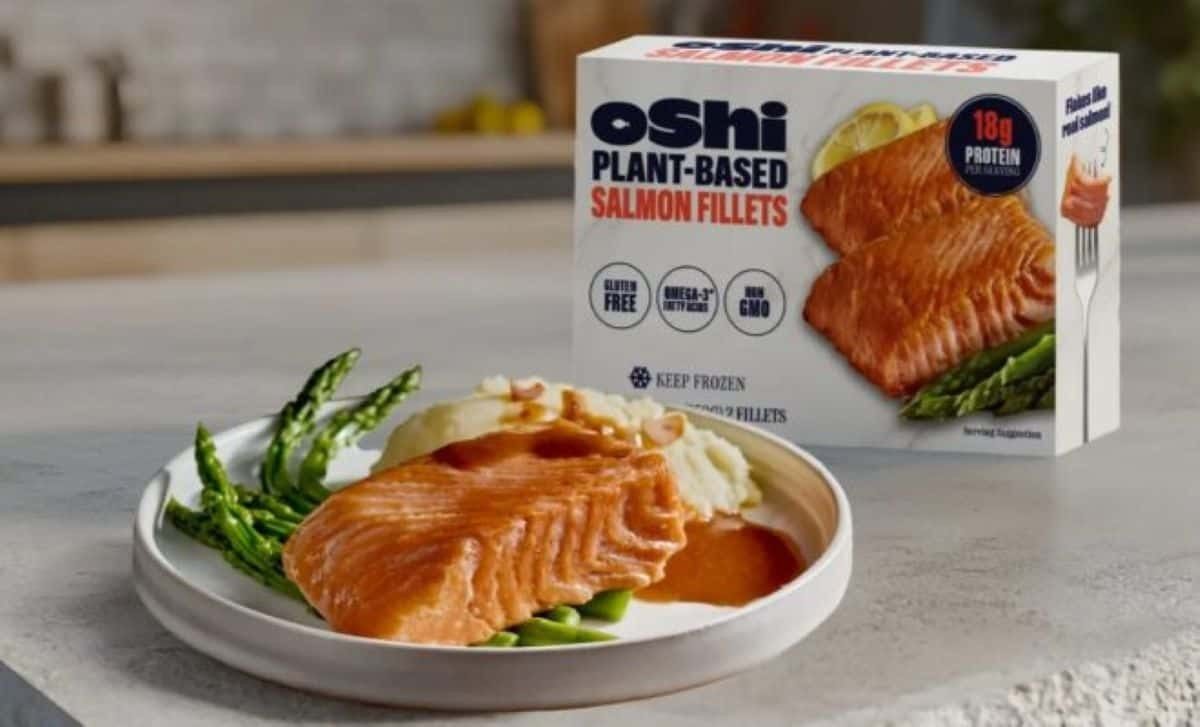 Oshi's plant-based salmon launches in 123 Hy-Vee stores