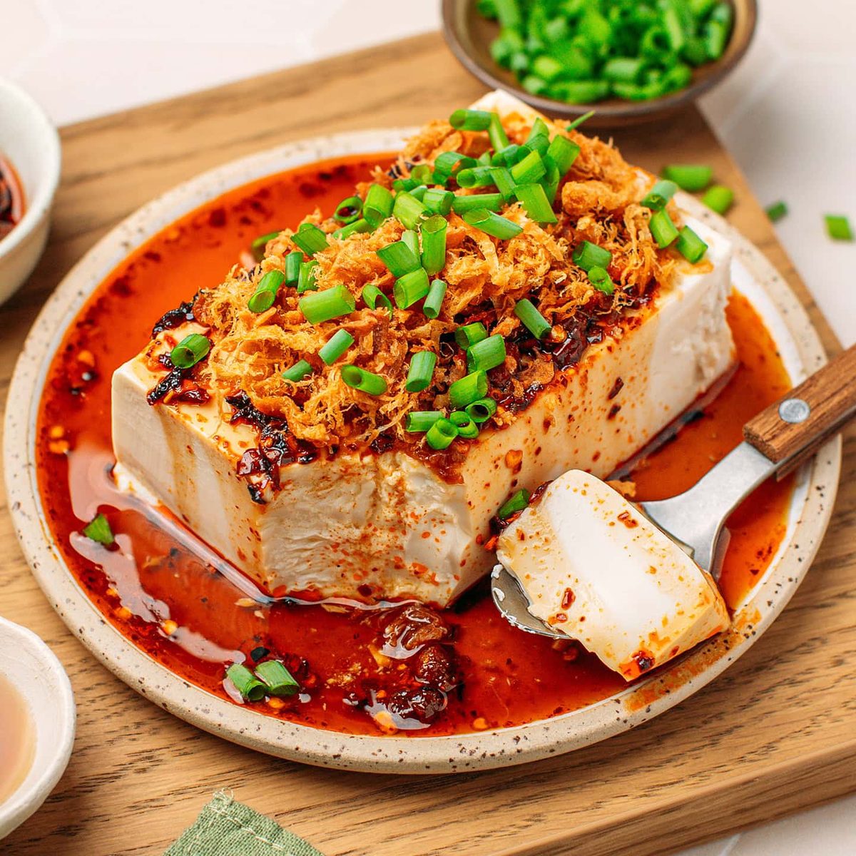 Silken Tofu with Chili Crisp Sauce