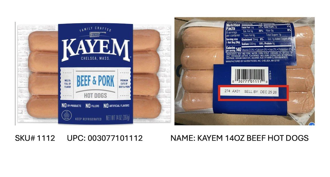 Kayem Foods recalls more than 1.5 million pounds of meat after cooler temperature failure